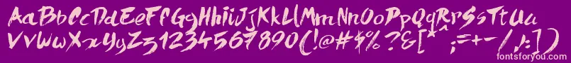 QuickMenuBoards Font – Pink Fonts on Purple Background