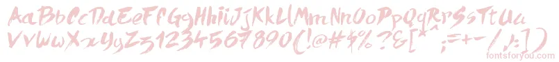 QuickMenuBoards Font – Pink Fonts on White Background