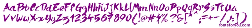 QuickMenuBoards-Schriftart – Violette Schriften auf weißem Hintergrund