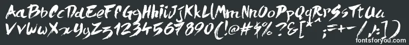 QuickMenuBoards-fontti – valkoiset fontit mustalla taustalla