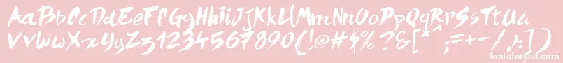 QuickMenuBoards Font – White Fonts on Pink Background