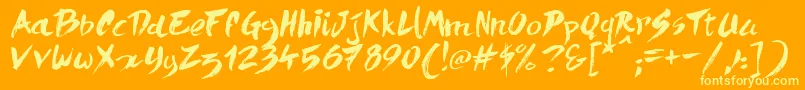 QuickMenuBoards Font – Yellow Fonts on Orange Background