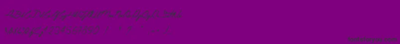 TheConstellationOfHeracles-fontti – mustat fontit violetilla taustalla