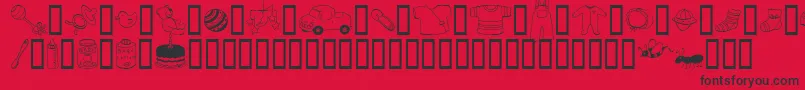 AbartfontsBabyboomtwo Font – Black Fonts on Red Background