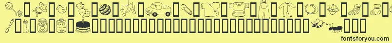 AbartfontsBabyboomtwo Font – Black Fonts on Yellow Background