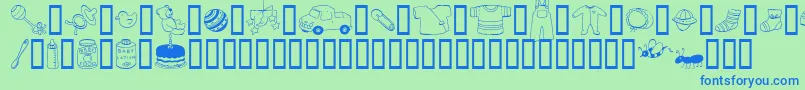AbartfontsBabyboomtwo Font – Blue Fonts on Green Background