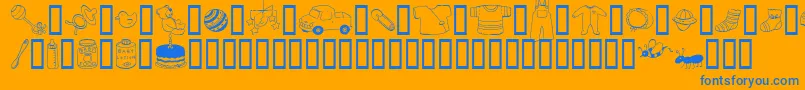 AbartfontsBabyboomtwo Font – Blue Fonts on Orange Background