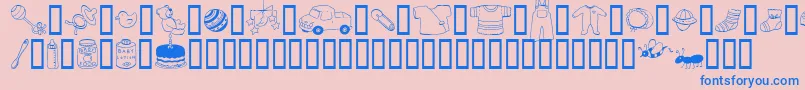 AbartfontsBabyboomtwo Font – Blue Fonts on Pink Background