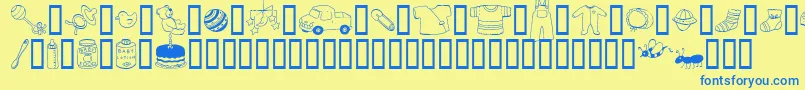 AbartfontsBabyboomtwo Font – Blue Fonts on Yellow Background