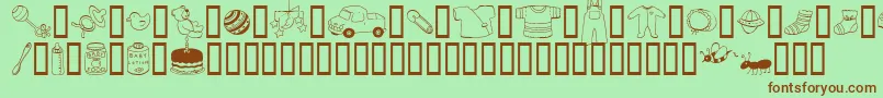 AbartfontsBabyboomtwo Font – Brown Fonts on Green Background
