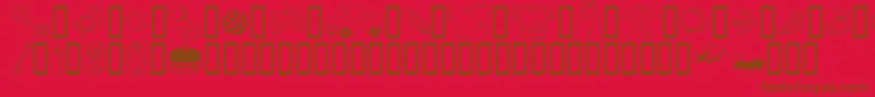 AbartfontsBabyboomtwo Font – Brown Fonts on Red Background