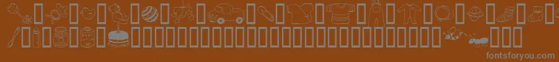 AbartfontsBabyboomtwo Font – Gray Fonts on Brown Background