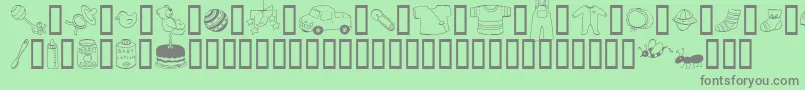 AbartfontsBabyboomtwo Font – Gray Fonts on Green Background