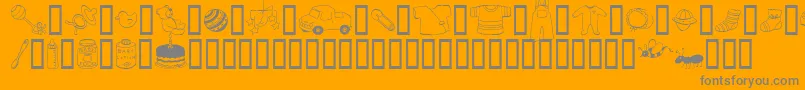 AbartfontsBabyboomtwo Font – Gray Fonts on Orange Background