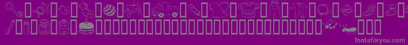 Шрифт AbartfontsBabyboomtwo – серые шрифты на фиолетовом фоне