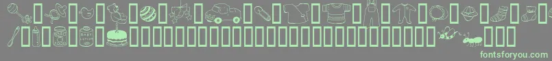 AbartfontsBabyboomtwo Font – Green Fonts on Gray Background