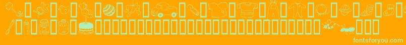 AbartfontsBabyboomtwo Font – Green Fonts on Orange Background