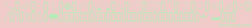 AbartfontsBabyboomtwo-Schriftart – Grüne Schriften auf rosa Hintergrund