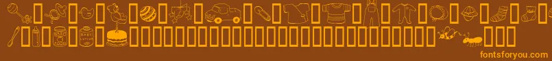 AbartfontsBabyboomtwo Font – Orange Fonts on Brown Background