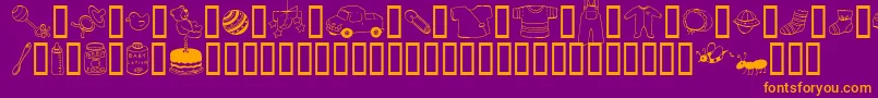 AbartfontsBabyboomtwo Font – Orange Fonts on Purple Background