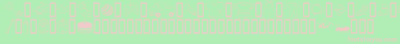 AbartfontsBabyboomtwo-fontti – vaaleanpunaiset fontit vihreällä taustalla