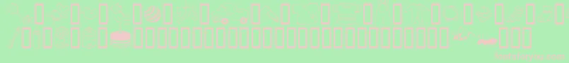 フォントAbartfontsBabyboomtwo – 緑の背景にピンクのフォント