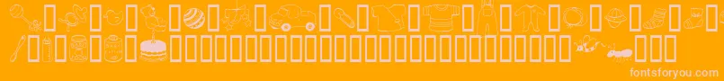 AbartfontsBabyboomtwo Font – Pink Fonts on Orange Background