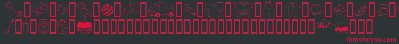 AbartfontsBabyboomtwo Font – Red Fonts on Black Background