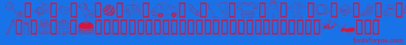 AbartfontsBabyboomtwo Font – Red Fonts on Blue Background