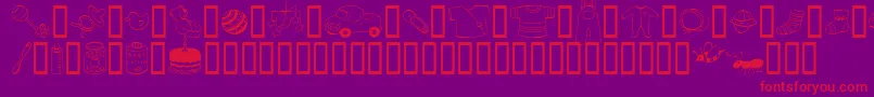AbartfontsBabyboomtwo Font – Red Fonts on Purple Background