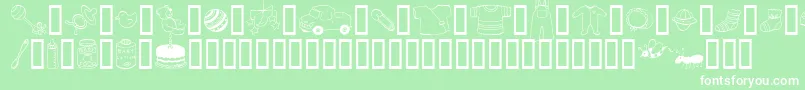 AbartfontsBabyboomtwo Font – White Fonts on Green Background