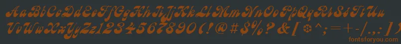 Astronc-Schriftart – Braune Schriften auf schwarzem Hintergrund