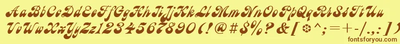 Astronc Font – Brown Fonts on Yellow Background