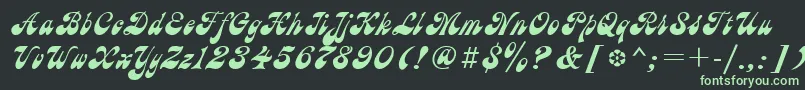 Astronc Font – Green Fonts on Black Background