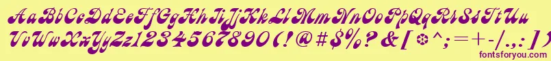 Astronc Font – Purple Fonts on Yellow Background