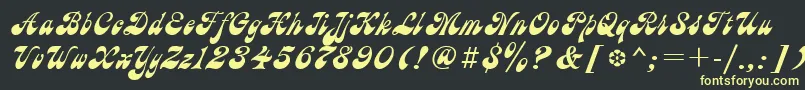 Astronc Font – Yellow Fonts on Black Background