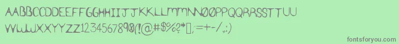 フォントSynHax – 緑の背景に灰色の文字