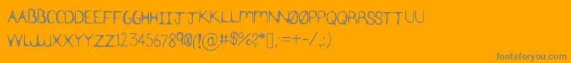 フォントSynHax – オレンジの背景に灰色の文字
