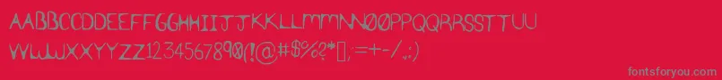 SynHax Font – Gray Fonts on Red Background