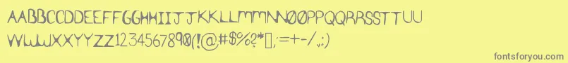 フォントSynHax – 黄色の背景に灰色の文字