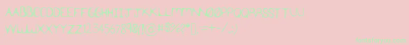 SynHax Font – Green Fonts on Pink Background