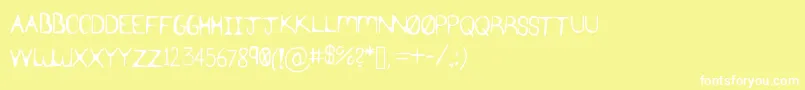 SynHax Font – White Fonts on Yellow Background