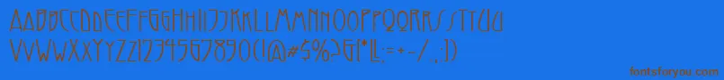 ModernistNouveau Font – Brown Fonts on Blue Background