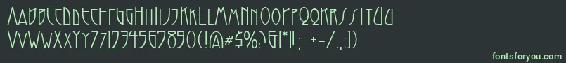 Шрифт ModernistNouveau – зелёные шрифты на чёрном фоне