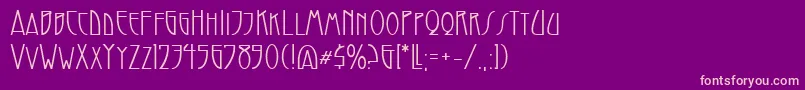 ModernistNouveau Font – Pink Fonts on Purple Background