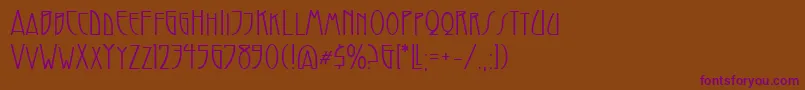 ModernistNouveau Font – Purple Fonts on Brown Background