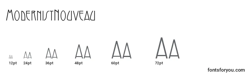 ModernistNouveau Font Sizes