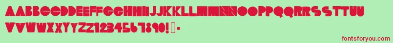 Tmtonite Font – Red Fonts on Green Background