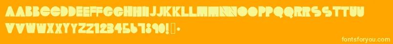 Tmtonite Font – Yellow Fonts on Orange Background