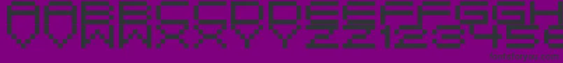 フォントBirdy – 紫の背景に黒い文字